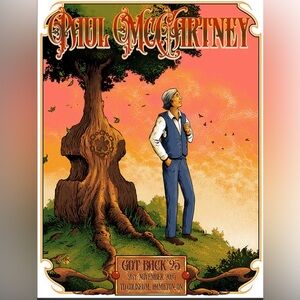 Paul McCartney Got Back 2025 Hamilton Event Poster Original | Mint Condition